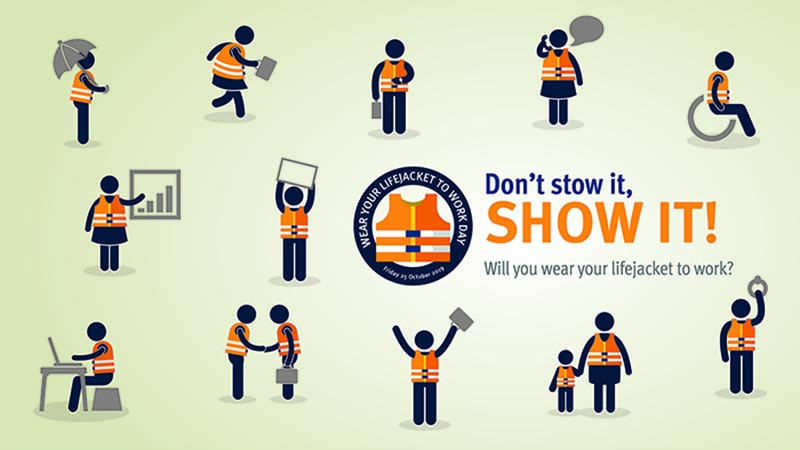 Wear your lifejacket to work day banner