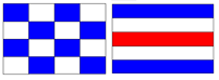 image of international code flags N and C