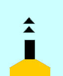 example of a north cardinal mark in daylight