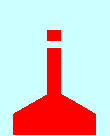 Example of a port lateral mark in daylight