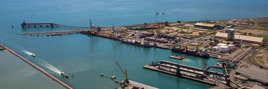 Overhead image of port
