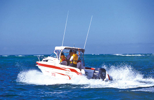 An image of a boat getting ready to cross a bar