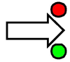 Graphic of a directional arrow that may be found on a chart